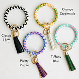 Ribbon B&W Key Ring