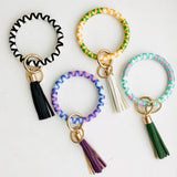 Ribbon B&W Key Ring