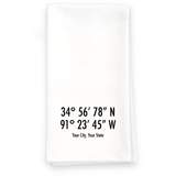 Tea Towel-Lat/Long