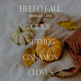 Hello Fall candle