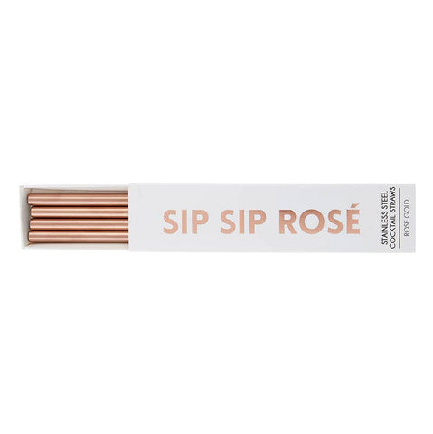 Rose Gold Cocktail Straws - 4pk