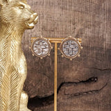 Cross Coin Stud