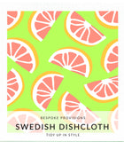 Pink Grapefruit  Swedish Dishcloth