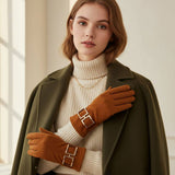 Gold Buckle Gloves