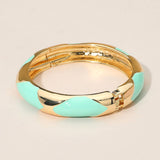 Bangle Bracelet: Gold/GRN