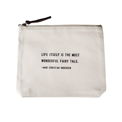 Life Itself (Hans Christian Andersen) Canvas Zip Bag