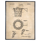 Vintage Basketball Net Blueprint