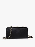 Velvet Wallet Crossbody: Black