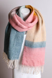 Block Scarf Rose/Navy