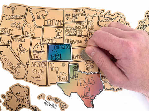 Gold 50 States Scratch Off