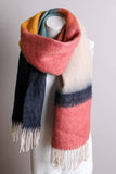 Block Scarf Rose/Navy