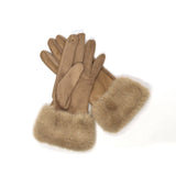 Fur Cuff Glove Taupe