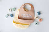 Peach Silicone Bib Set (2)