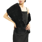 Fur Shawl BLK