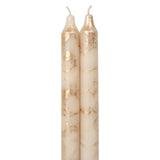 Taper Candles 2pk: Cr & Gld