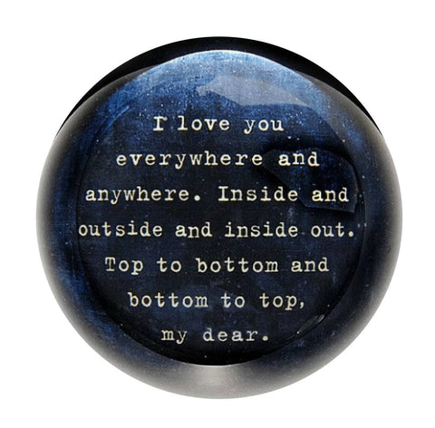 I Love You Paperweight