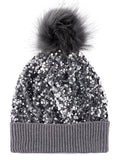 SEQUIN HAT, SILVER