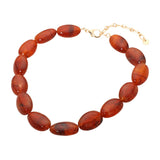 Resin Pebble Necklace: Gray