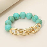 Beaded Bracelet: Gold/Gray