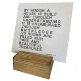 By Wisdom A House