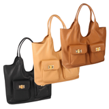 Chandler Bamboo Lock Satchel-Nutmeg