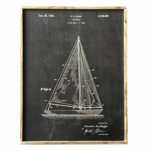 Vintage Sailboat Print
