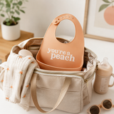 Peach Silicone Bib Set (2)