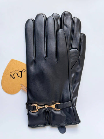 Leather Glv Blk