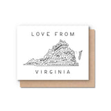 VA State Map Card Box Set of 8