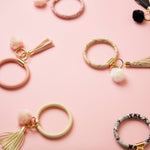 Snake Pom Key Ring