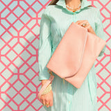 Fold Over Clutch Pnk