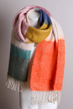 Block Scarf Rose/Navy