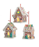 GINGERBREAD CANDY HSE ORNAMENT