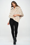 Cream Fur Poncho