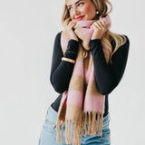Striped Scarf Pink