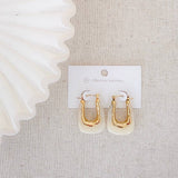 Resin Hoop Gld/Wht