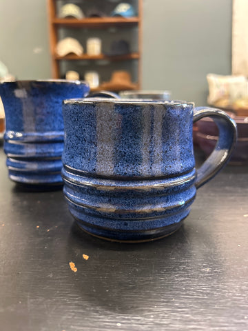 Mug: Ribbed Cobalt Blue
