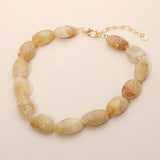 Resin Pebble Necklace: Gray