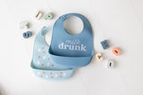 Blue Silicone Bib Set, (2)