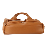 Chandler Bamboo Lock Satchel-Nutmeg