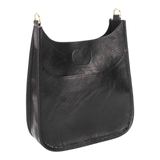Sloane Crossbody Messenger Black Greek Key Strap