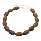 Resin Pebble Necklace: Gray