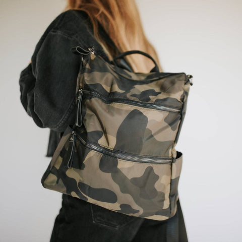 Nylon Backpack Dark Camo