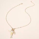 Pearl Fish Charm Tourq