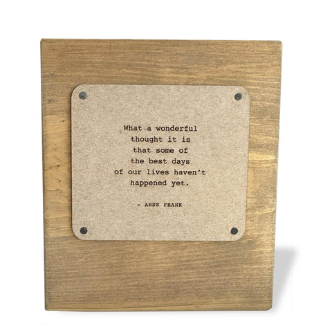 Anne Frank Best Days Block