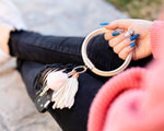 Snake Pom Key Ring