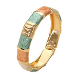 Bamboo Hinged Bangle: Black