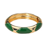 Bangle Bracelet: Gold/GRN