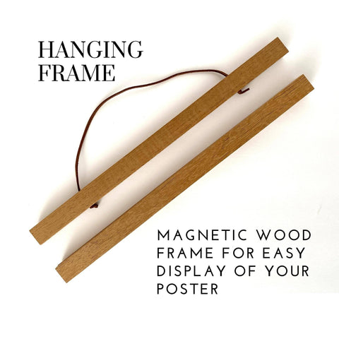 Teak Magnetic Hanging Frame