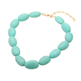 Resin Pebble Necklace: Gray